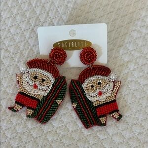 Socialite Festive Santa Beaded Earrings